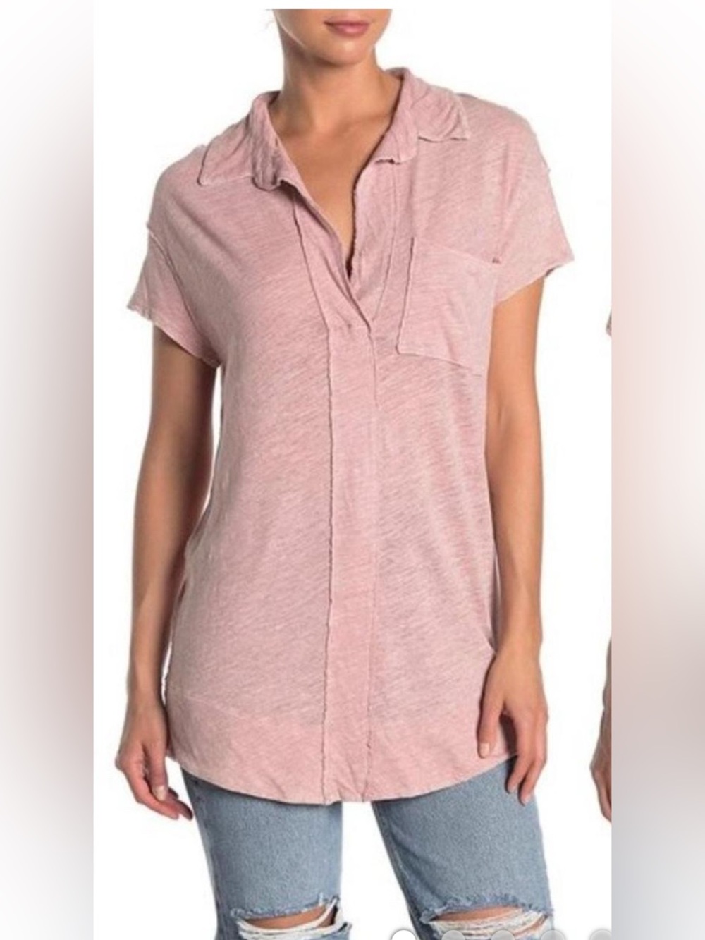 free people desert pink top